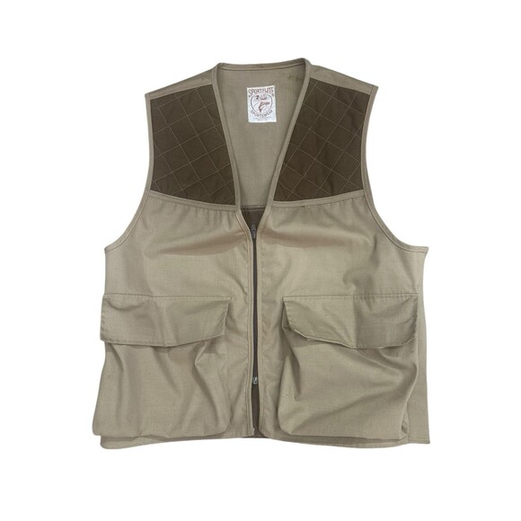 SPORTFLITE Hunting Vest Adjustable L/XL 2 Pockets in Front & 1 Back Fowl Pocket - Picture 1 of 6